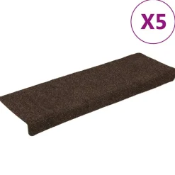 Huishoudelijke Benodigdheden*vidaXL Trapmatten zelfklevend 15 stuks 65x21x4 cm rechthoekige rand Bruin