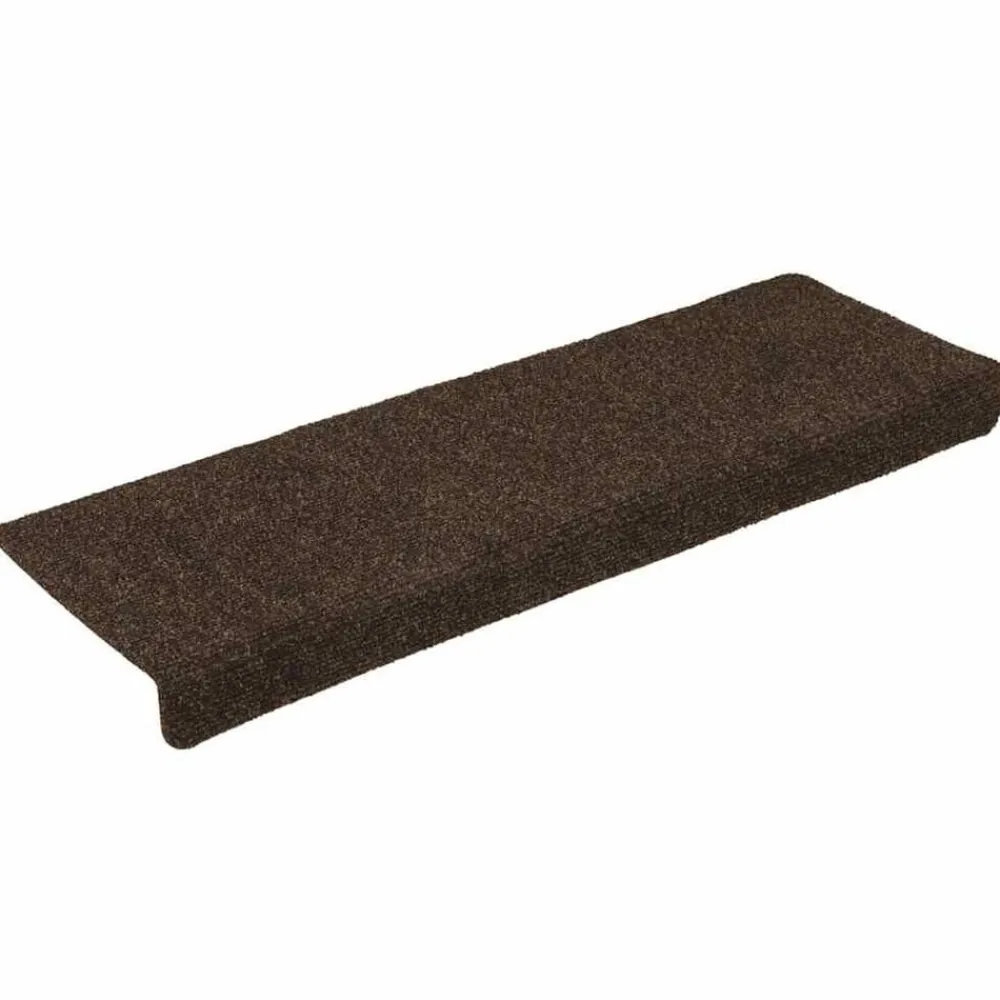 Huishoudelijke Benodigdheden*vidaXL Trapmatten zelfklevend 15 stuks 65x21x4 cm rechthoekige rand Bruin
