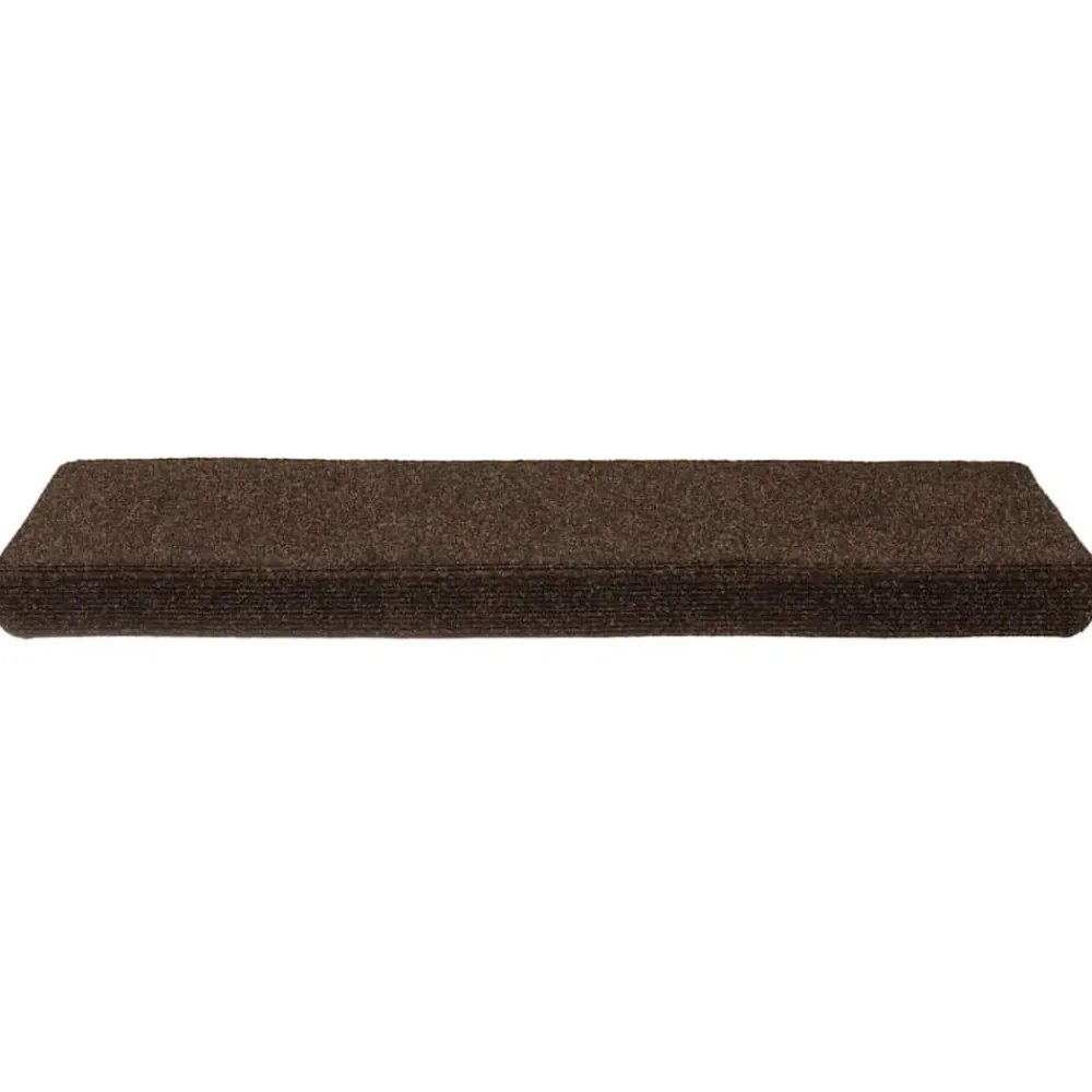 Huishoudelijke Benodigdheden*vidaXL Trapmatten zelfklevend 15 stuks 65x21x4 cm rechthoekige rand Bruin