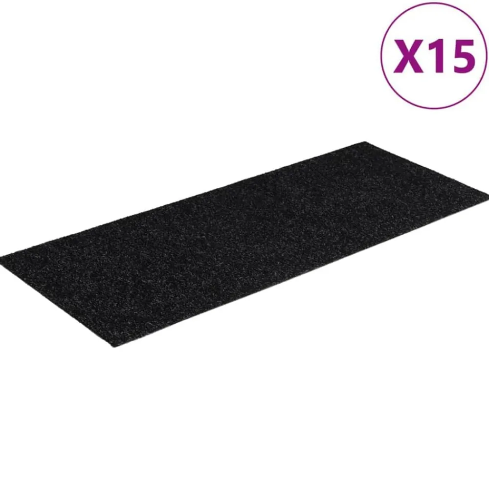 Trapmatten Zelfklevend 15 stuks 60x25 cm Rechthoekig>vidaXL