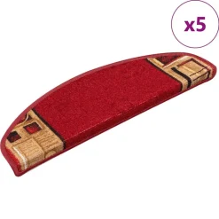 Huishoudelijke Benodigdheden*vidaXL Trapmatten zelfklevend 5 st 65x21x4 cm Rood
