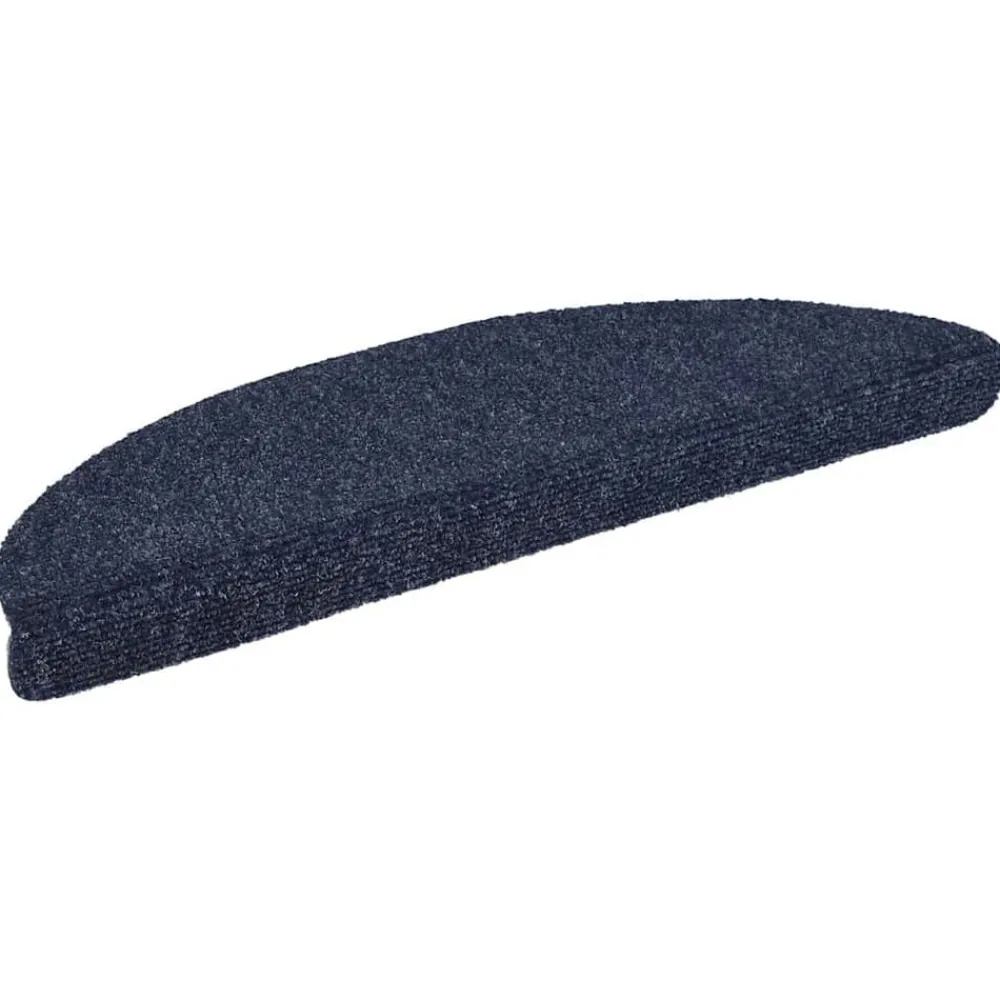 Huishoudelijke Benodigdheden*vidaXL Trapmatten Zelfklevend 15 stuks 56x17x3 cm Halfrond Blauw