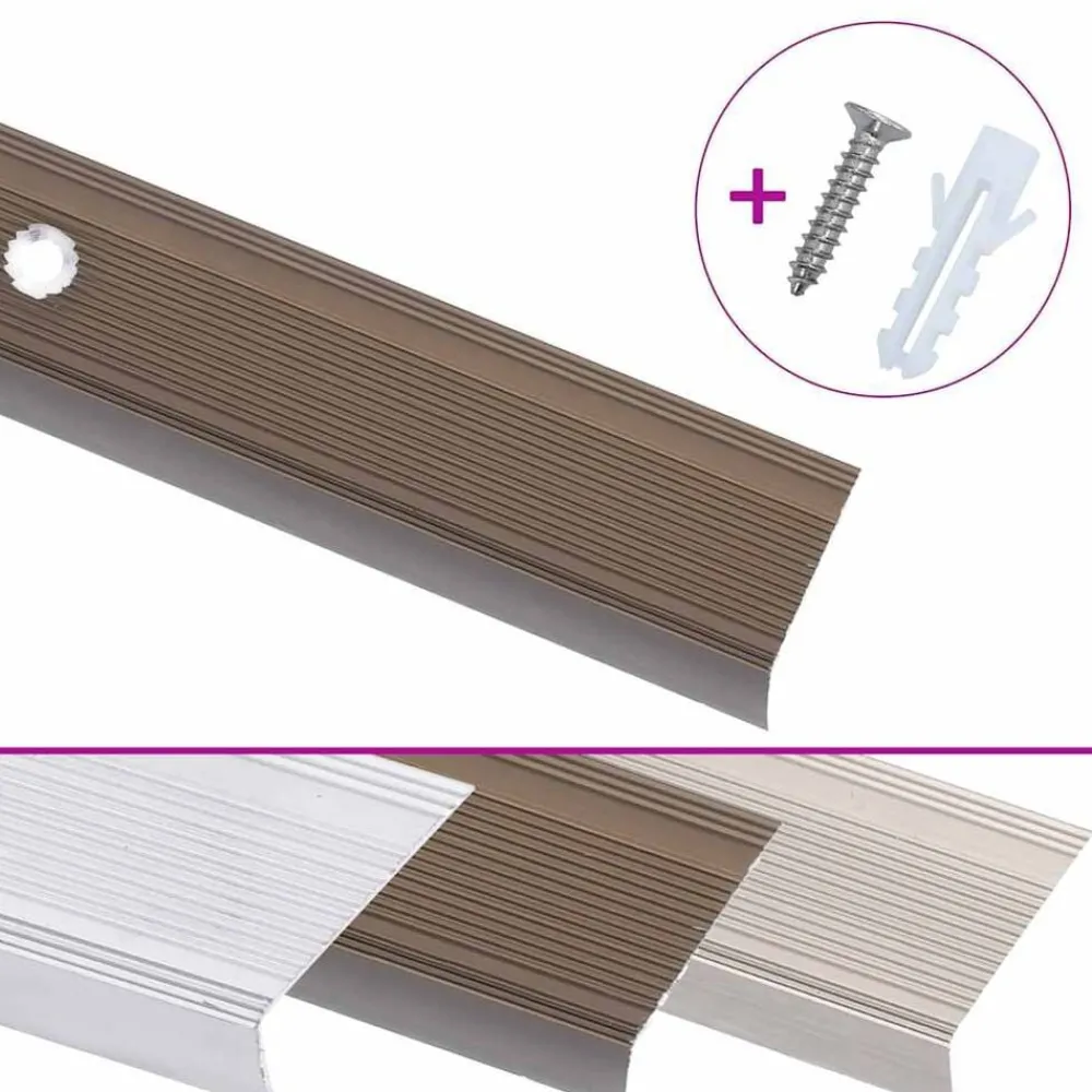 Trapneuzen L-vormig 15 st 90 cm aluminium>vidaXL