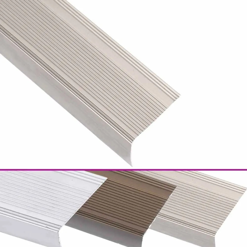 Trapneuzen L-vormig 5 st 90 cm aluminium kleurig>vidaXL