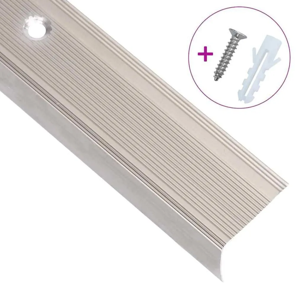 Trapneuzen L-vormig 5 st 90 cm aluminium kleurig>vidaXL Online