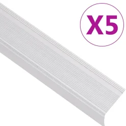 Bouwmaterialen*vidaXL Trapneuzen L-vormig 5 st 100 cm aluminium kleurig Zilver