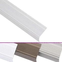 Bouwmaterialen*vidaXL Trapneuzen L-vormig 5 st 100 cm aluminium kleurig Zilver