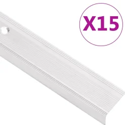 Trapneuzen L-vormig 15 st 90 cm aluminium kleurig>vidaXL New