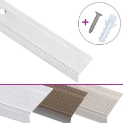 Trapneuzen L-vormig 15 st 90 cm aluminium kleurig>vidaXL New