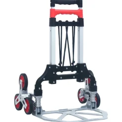 Traptrolley inklapbaar 70 kg aluminium zilverkleurig>vidaXL Clearance