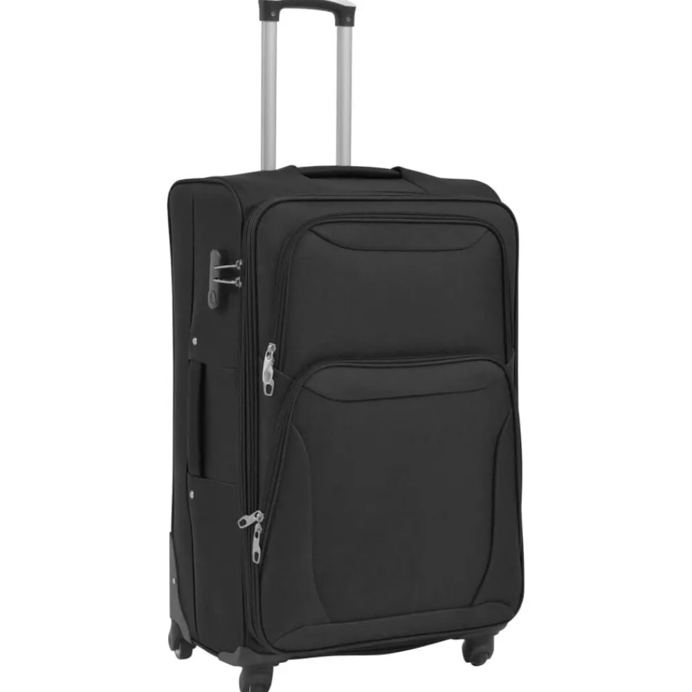 Bagage & Tassen*vidaXL Trolleyset 3-delig Zwart