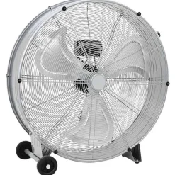 Huishoudelijke Apparaten*vidaXL Trommelventilator met wiel Zilver 79 x 37 x 82 cm Aluminium