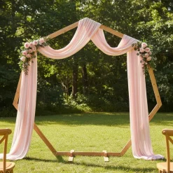 Tuin & Gazon*vidaXL Trouwrand Licht Bruin 221 x 92 x 216 cm Massief Vurenhout