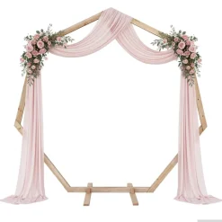 Tuin & Gazon*vidaXL Trouwrand Licht Bruin 221 x 92 x 216 cm Massief Vurenhout