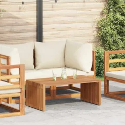 Tuinmeubelen*vidaXL Tuin Bijzettafel Bruin 90 x 50 x 36 cm Massief Teakhout