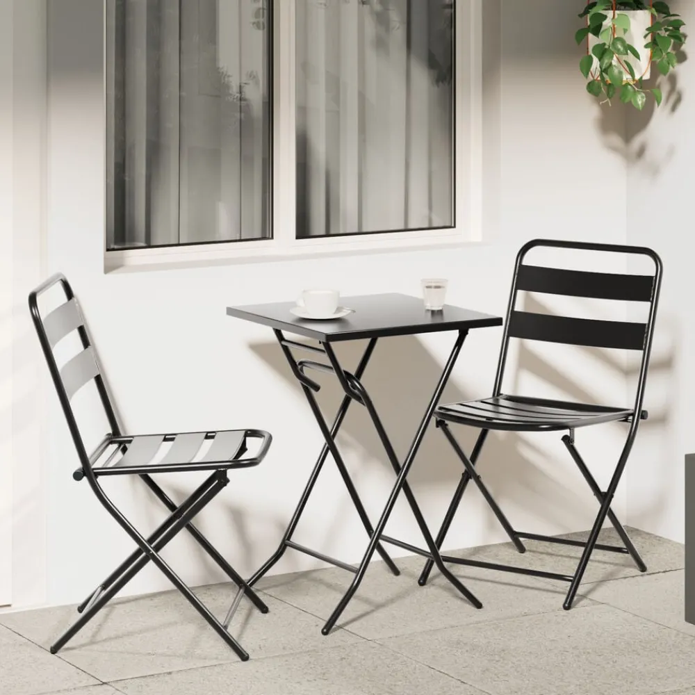 Tuin Bistro Set 3 pcs Staal>vidaXL Discount