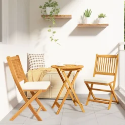 Tuinmeubelen*vidaXL Tuin Bistro Set 3 pcs Bruin Massief Acaciahout