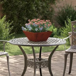 Tuin & Gazon*vidaXL Tuin Bloempot Roestig 35 x 35 x 15 cm Cortenstaal
