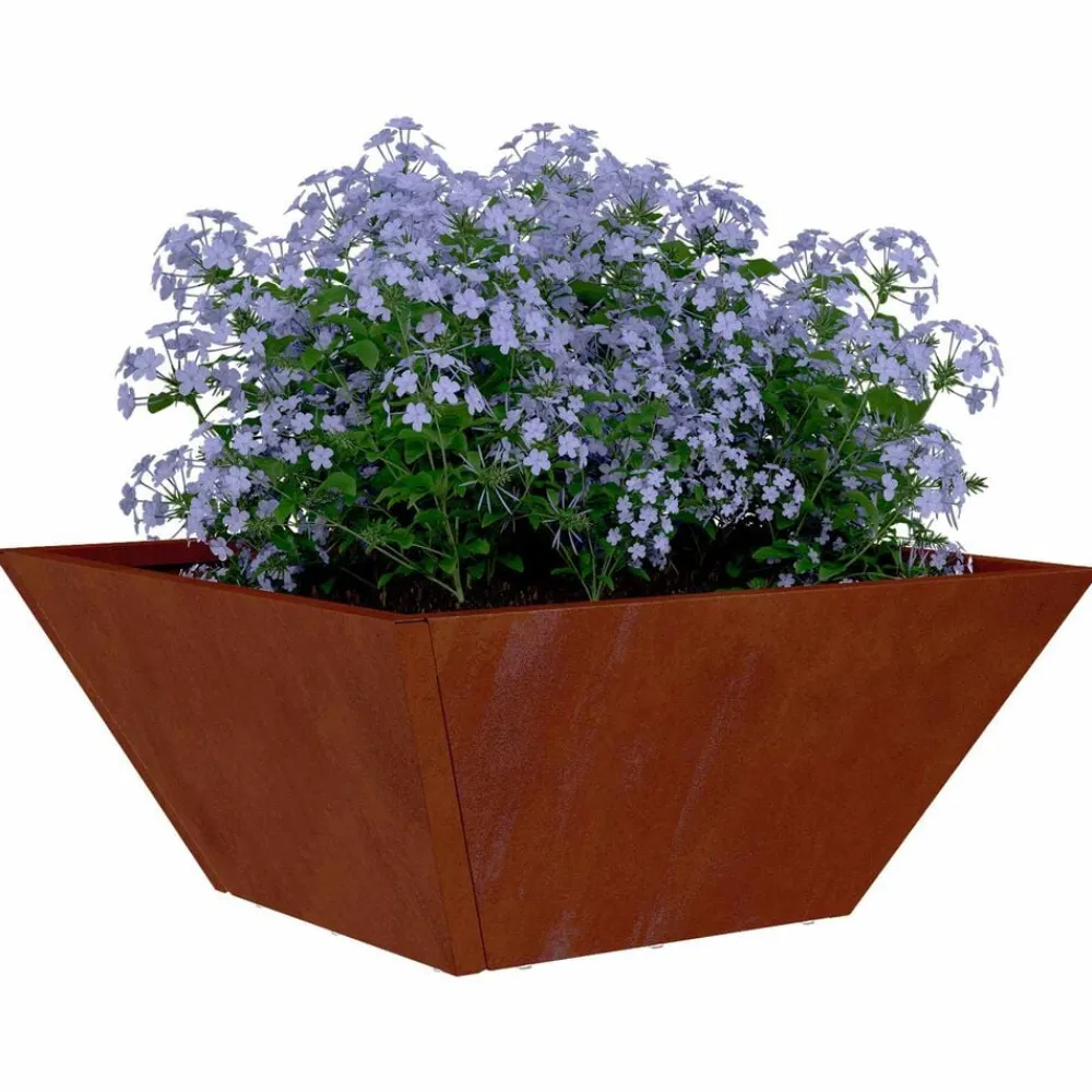 Tuin & Gazon*vidaXL Tuin Bloempot Roestig 35 x 35 x 15 cm Cortenstaal