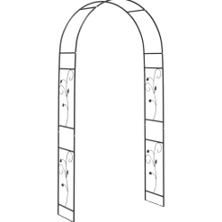 Tuin & Gazon*vidaXL Tuin Boog Bloemen 115 x 37 x 231 cm Zwart