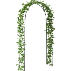 Tuin & Gazon*vidaXL Tuin Boog Bloemen 115 x 37 x 231 cm Zwart