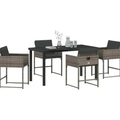 Tuin eettafelset 5 pcs poly rattan><noscript><img width=