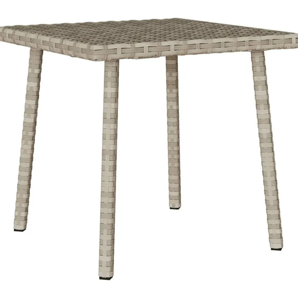 Tuinmeubelen*vidaXL Tuin salontafel rechthoekig 40x40x37 cm poly rattan Lichtgrijs
