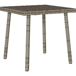 Tuinmeubelen*vidaXL Tuin salontafel rechthoekig 40x40x37 cm poly rattan Grijs