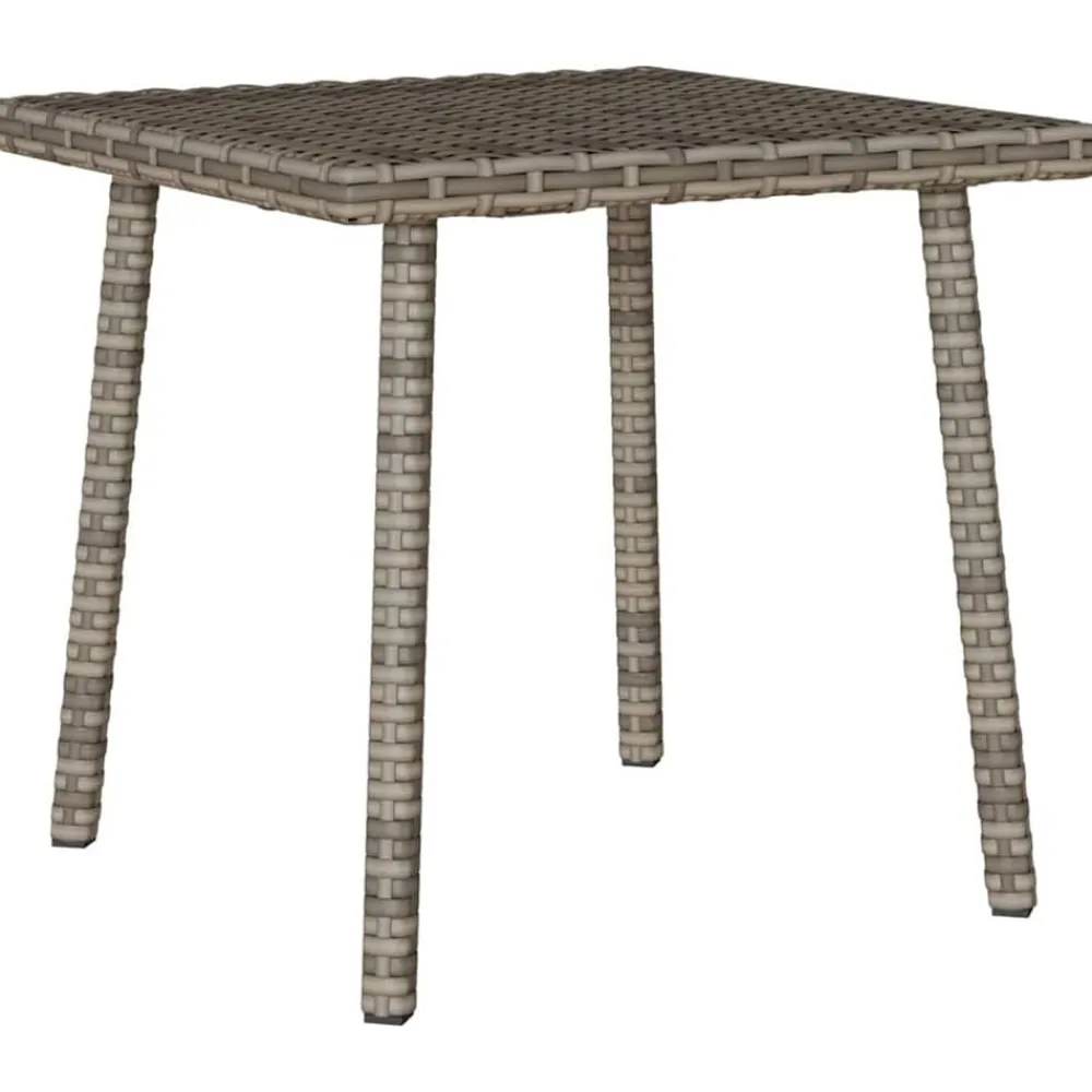 Tuinmeubelen*vidaXL Tuin salontafel rechthoekig 40x40x37 cm poly rattan Grijs