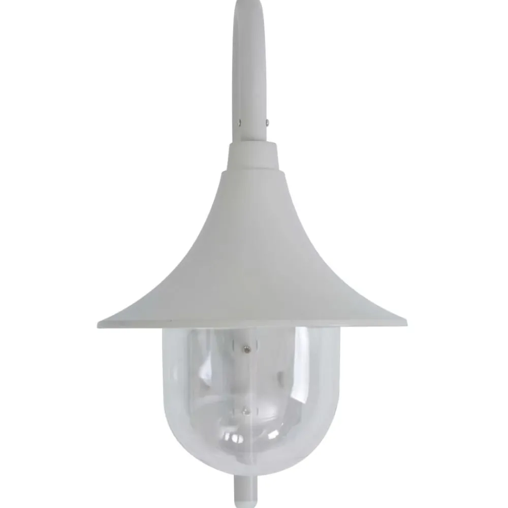Verlichting*vidaXL Tuin wandlamp E27 42 cm aluminium Wit