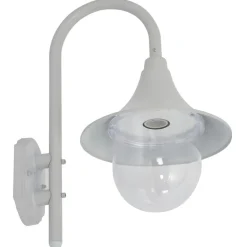 Verlichting*vidaXL Tuin wandlamp E27 42 cm aluminium Wit