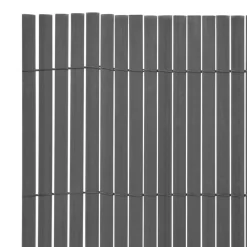 Tuinafscheidingen*vidaXL Tuinafscheiding dubbelzijdig 90x300 cm PVC Grijs