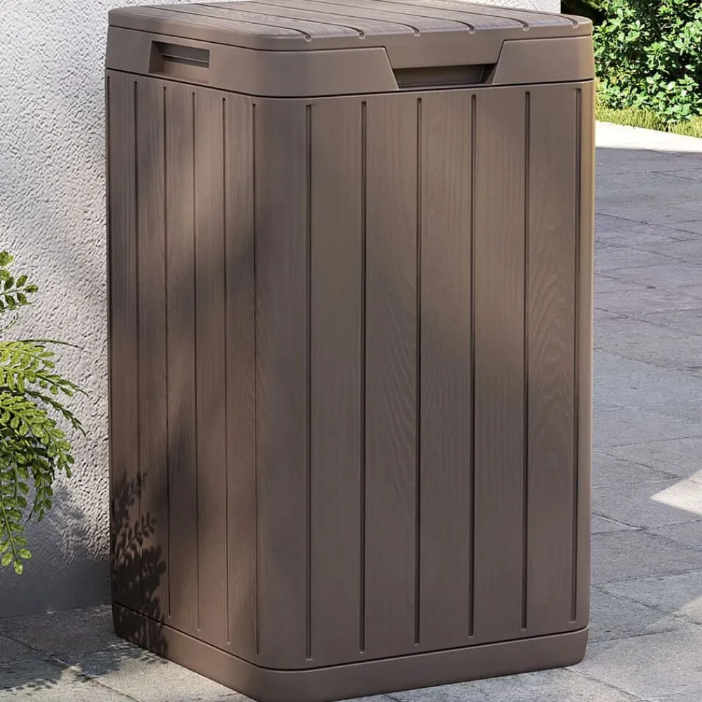 Huishoudelijke Benodigdheden*vidaXL Tuinafvalbak 38x38x65 cm polypropeen Bruin