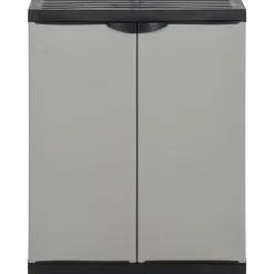 Tuinafvalkast 68x40x85 cm polypropeen grijs en zwart><noscript><img width=