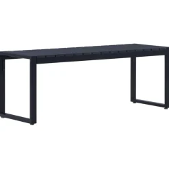 Tuinbank 120,5 cm PS-plaat zwart>vidaXL New