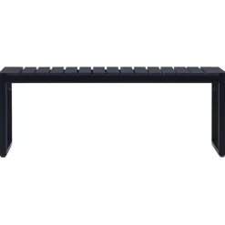Tuinbank 120,5 cm PS-plaat zwart>vidaXL New