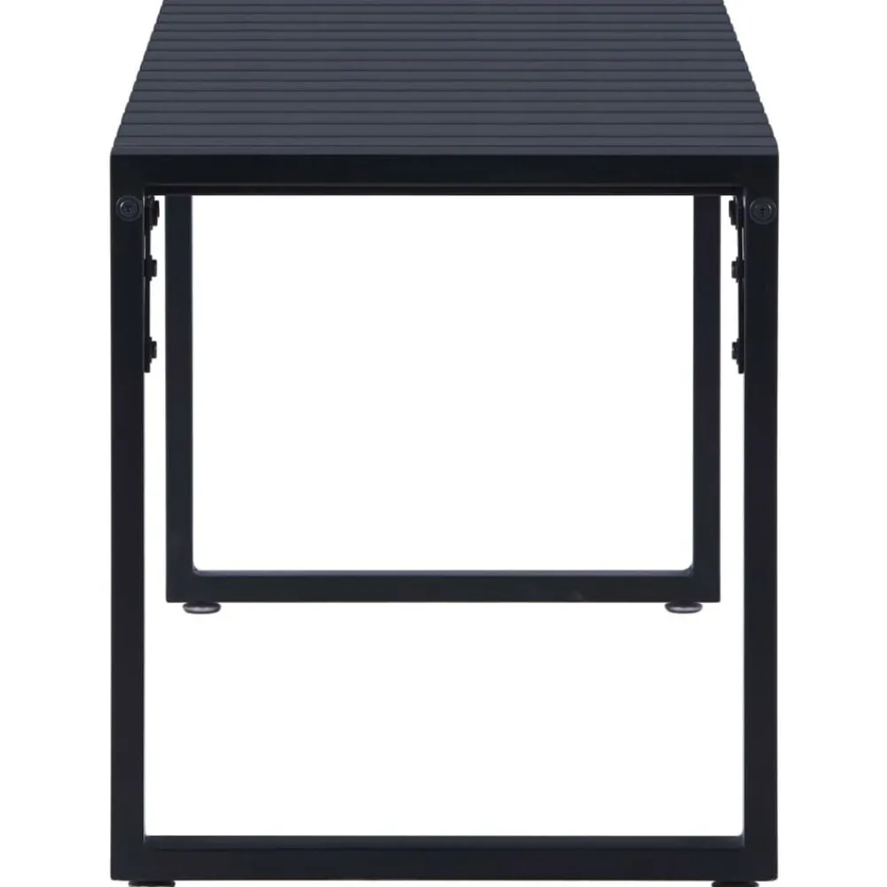 Tuinbank 120,5 cm PS-plaat zwart>vidaXL New