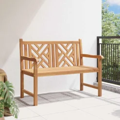 Tuinmeubelen*vidaXL Tuinbank 114 x 60 x 90 cm Massief Teakhout