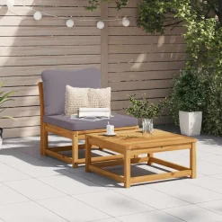 Tuinbank met kussens massief acaciahout><noscript><img width=