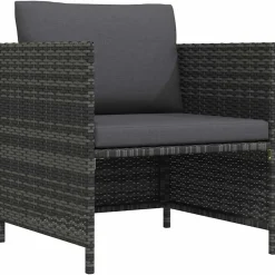 Tuinbank met kussens poly rattan>vidaXL Clearance