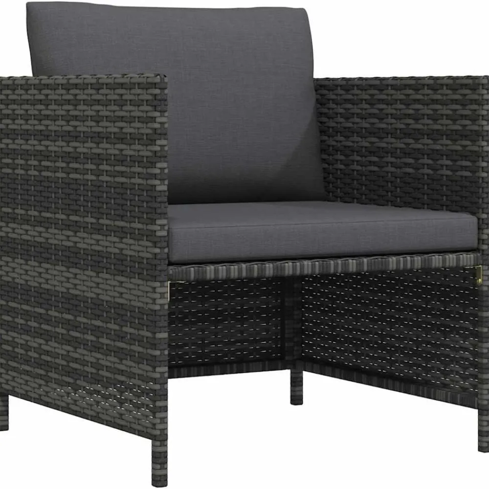 Tuinbank met kussens poly rattan>vidaXL Clearance