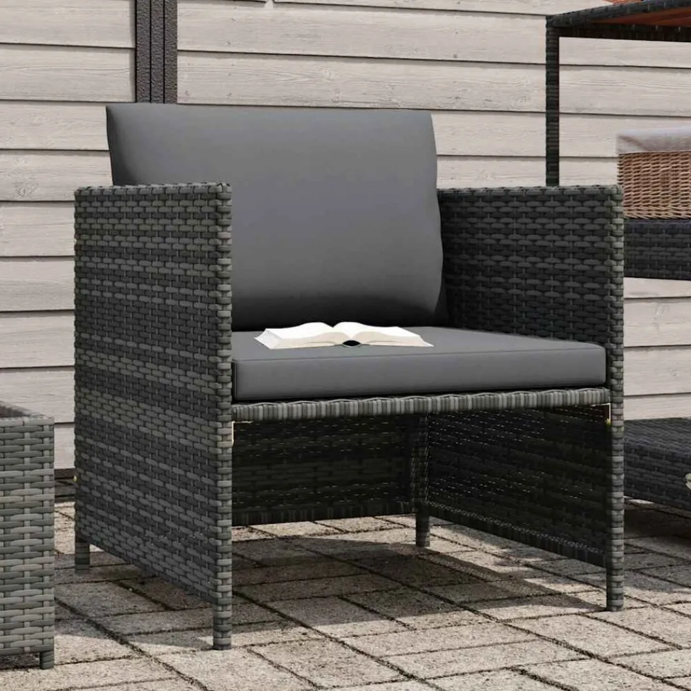 Tuinbank met kussens poly rattan>vidaXL Clearance