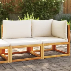 Tuinbank met kussens 2-zits acaciahout & rotan>vidaXL New
