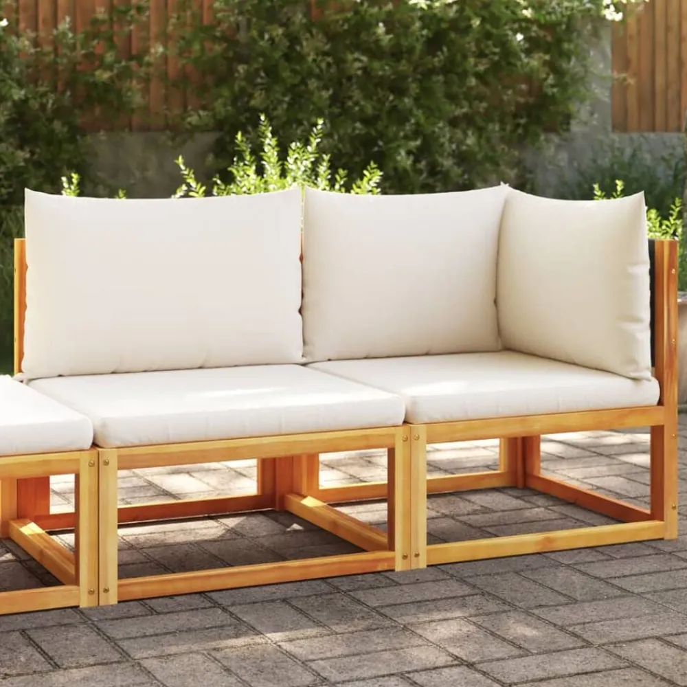 Tuinbank met kussens 2-zits acaciahout & rotan>vidaXL New