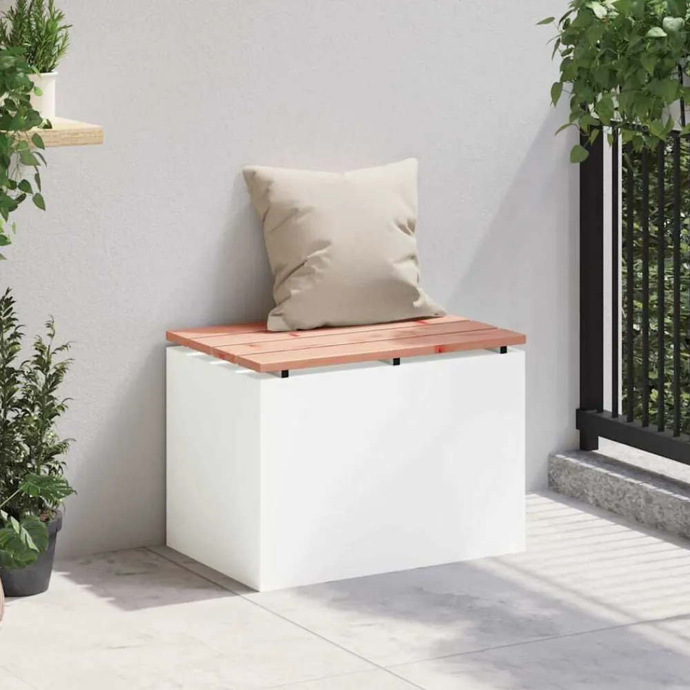 Tuinbank 60 x 40 x 43 cm Staal>vidaXL New