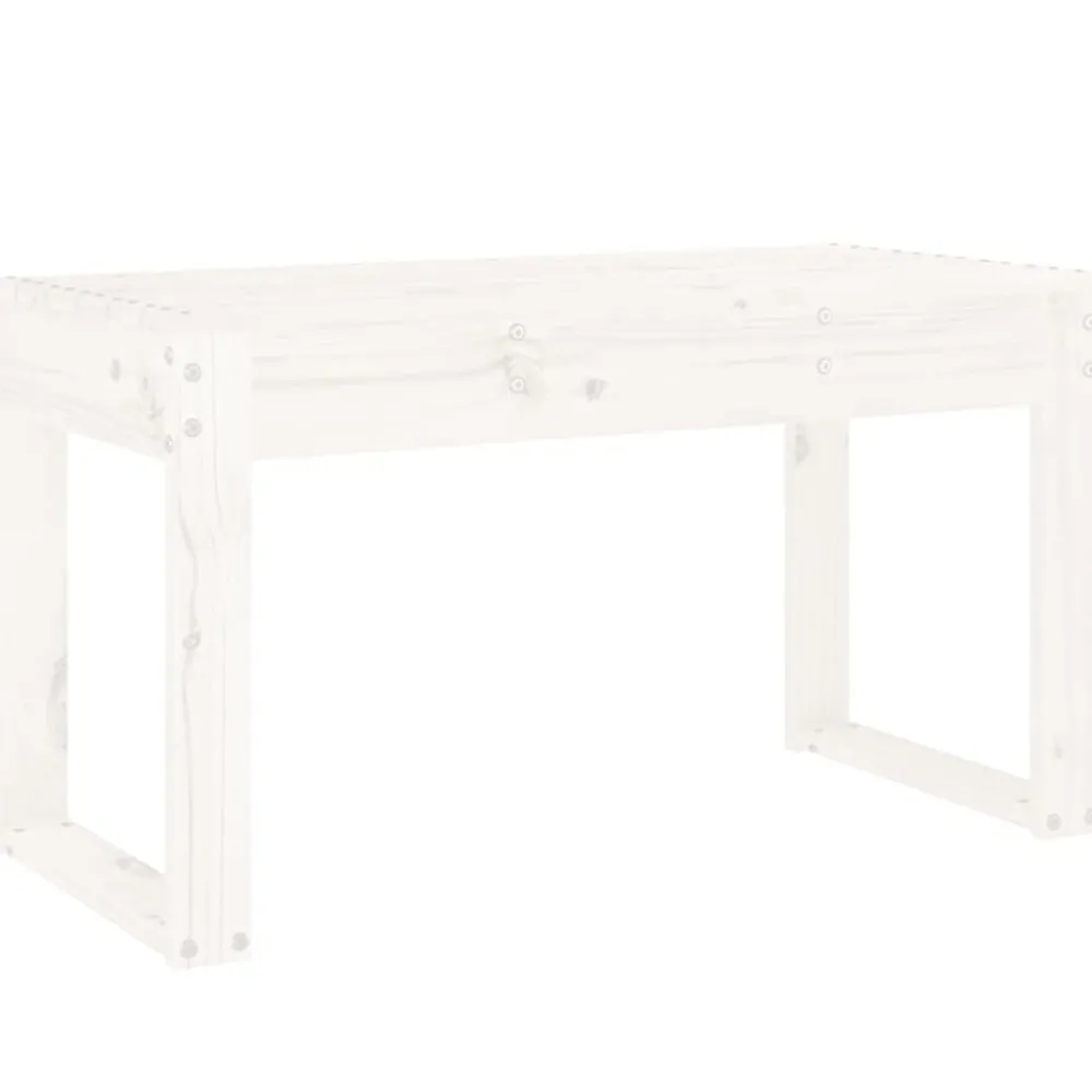 Tuinmeubelen*vidaXL Tuinbank 80x38x45 cm massief grenenhout wit Wit grenenhout