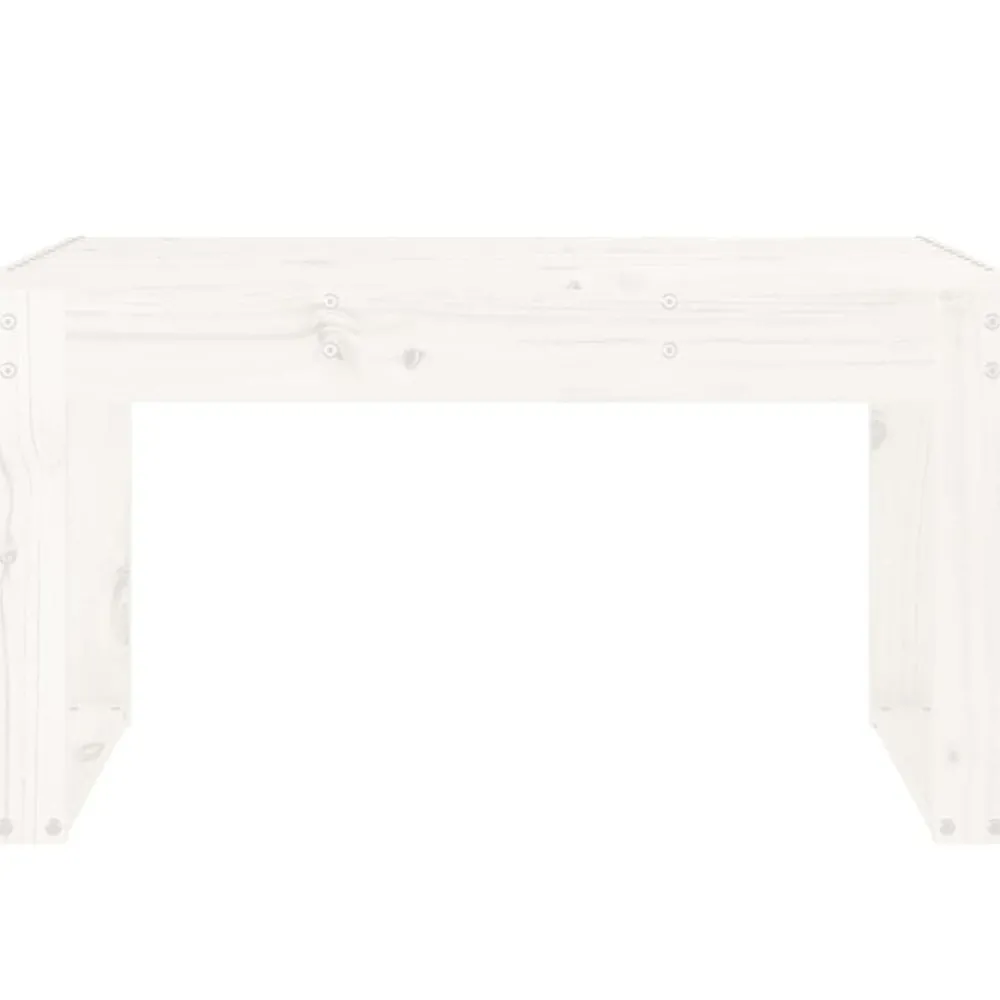 Tuinmeubelen*vidaXL Tuinbank 80x38x45 cm massief grenenhout wit Wit grenenhout