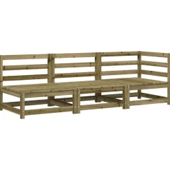 Tuinmeubelen*vidaXL Tuinbank 3-zits geïmpregneerd grenenhout Naturel geïmpregneerd