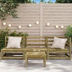 Tuinmeubelen*vidaXL Tuinbank 3-zits geïmpregneerd grenenhout Naturel geïmpregneerd