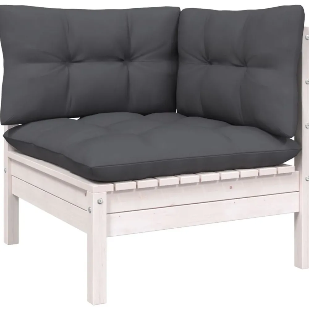 Tuinbank 2-zits met kussens massief grenenhout>vidaXL Outlet